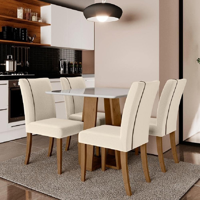 Conjunto Mesa Athenas com 4 Cadeiras Pádua 2