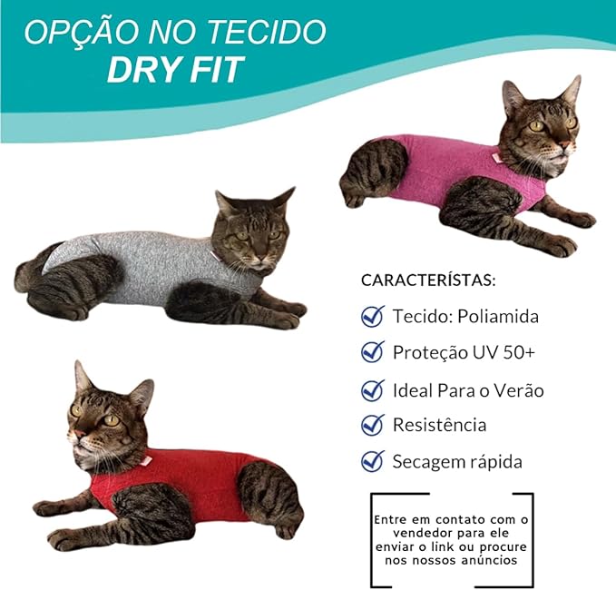 Roupa Cirúrgica Gato Unissex Cotton 5