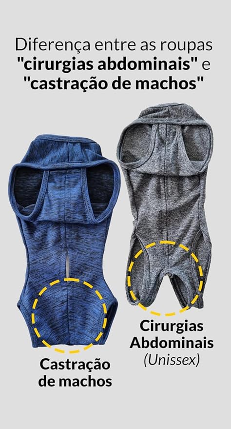 Roupa Pós-Cirúrgica Específica para Castração de Cães Machos Tam. 14 4