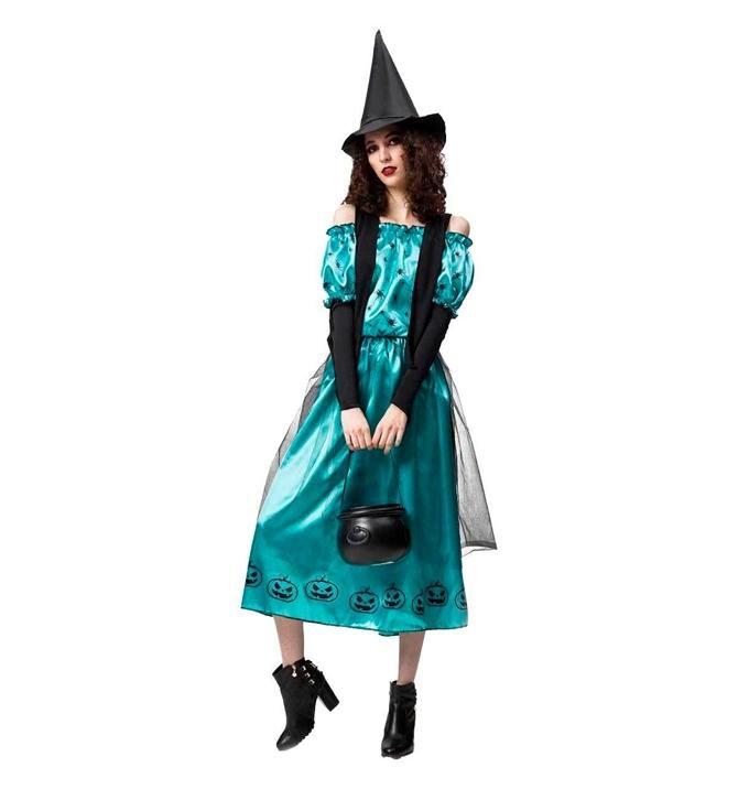Fantasia Bruxa Feminina Casal Feminina de Halloween 3