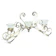 FLORAL ATLANTA Candelabro em Ferro de Vidro 3 Velas 1