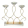 ROJEMAC Candelabro Metal p/3 Velas Dourado 1