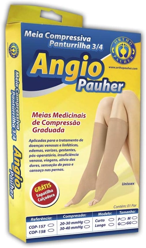 Meia Compressiva Panturrilha ¾ Angio Pauher Compressão 20 - 30mmhg 3