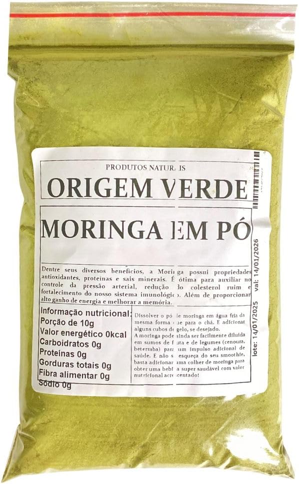 Moringa em Pó 100% Pura Origem Verde 1