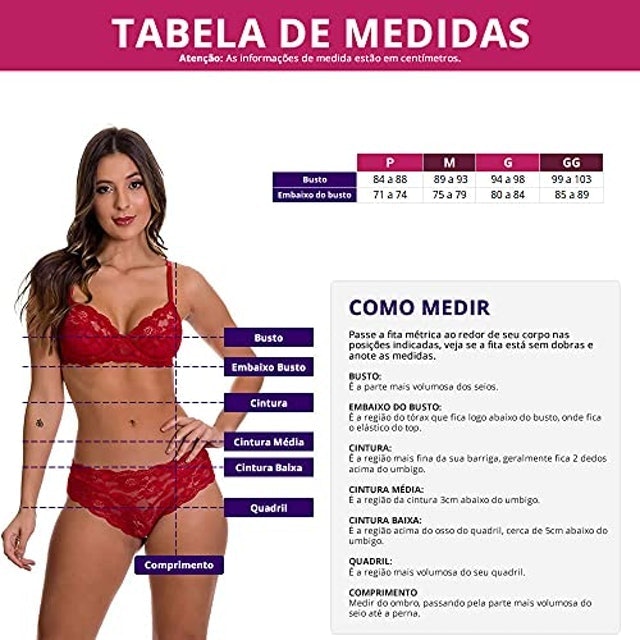 Sutiã Strappy Com Bojo em Renda e Microfibra 3