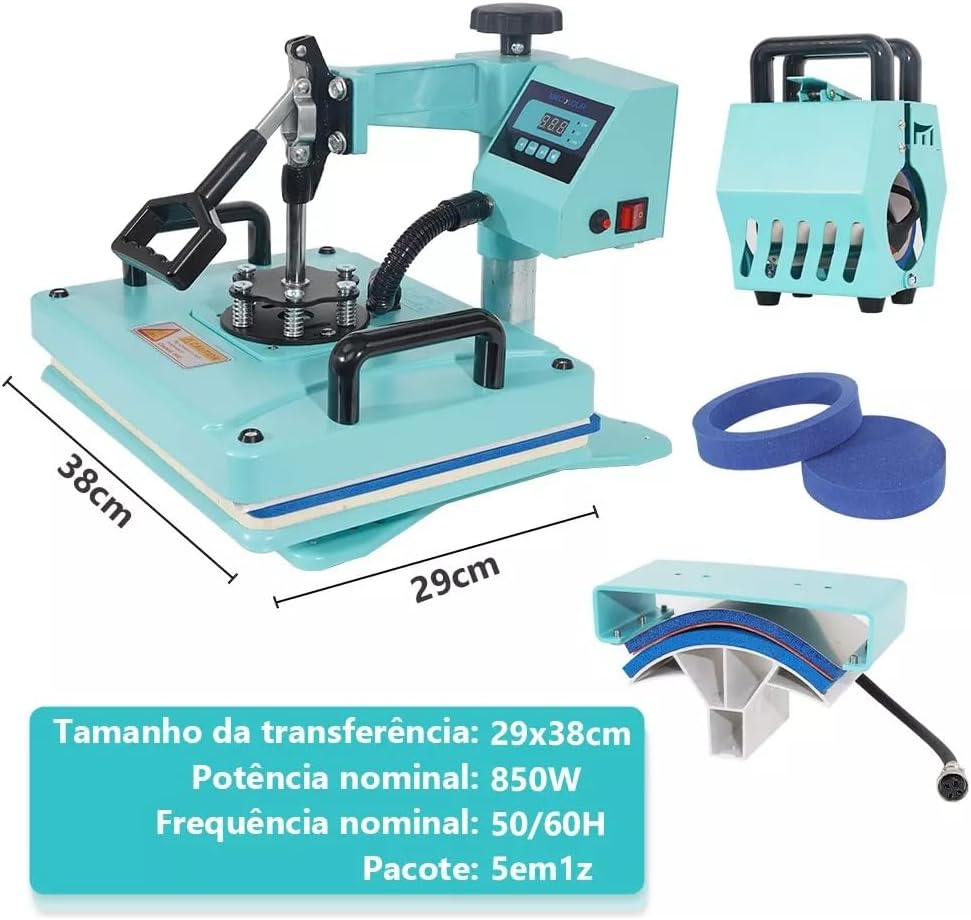 Prensa Térmica Sublimação 5 x 1 Mecolour 3