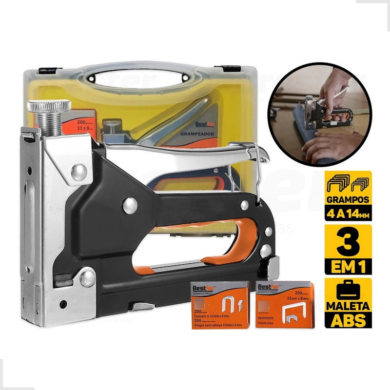 Grampeador Tapeceiro Profissional Bestfer 1