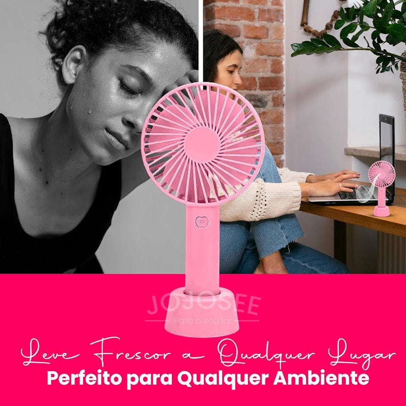 Mini Ventilador Portátil de Mão e Mesa 3