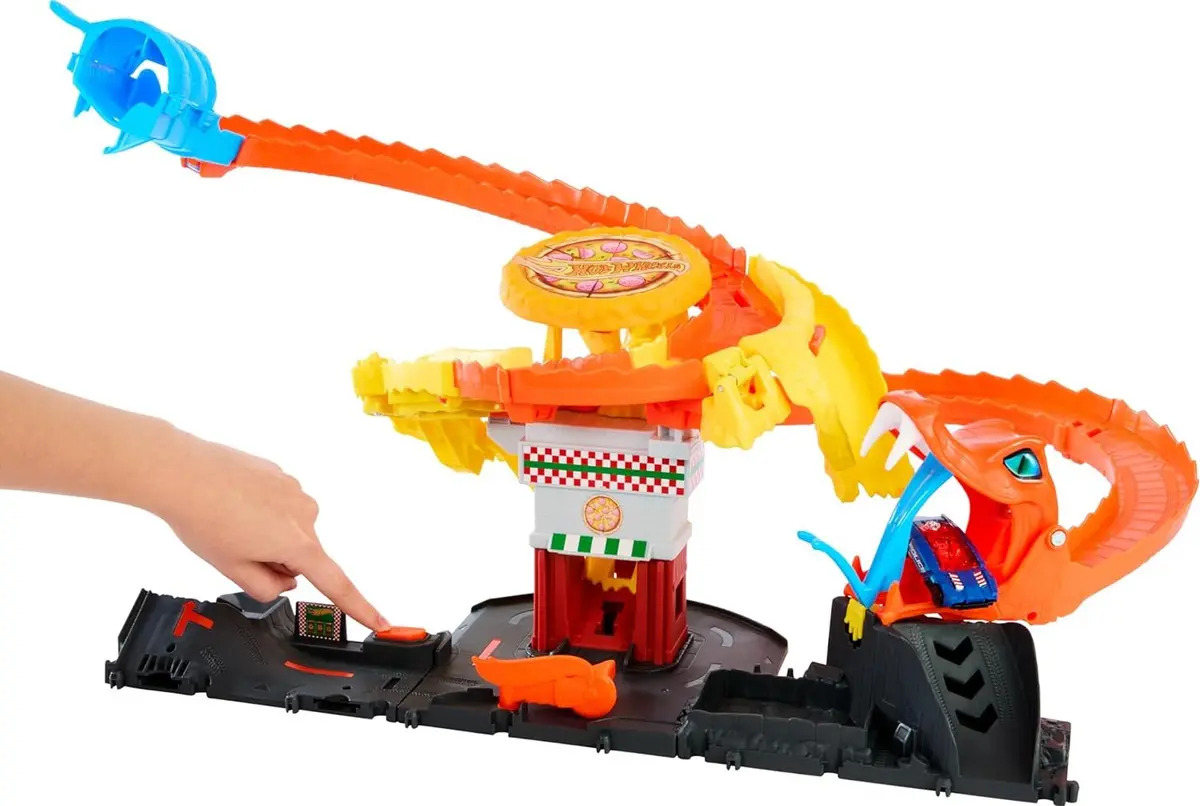 Pista Hot Wheels City Ataque de Cobra vs Pizzaria 3
