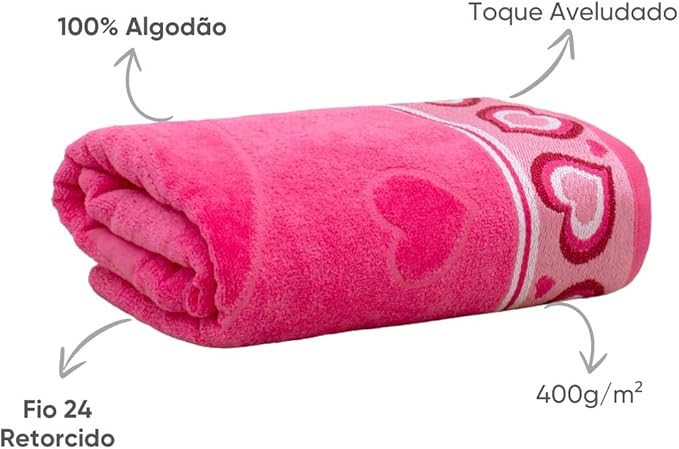 Toalha de Praia Banhão 100% Algodão Beach Appel Home 3