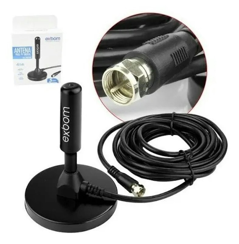 Antena Digital Interna Amplificada Exbom 1