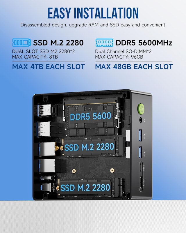 Mini PC AMD Ryzen 7 8845HS NucBox K8 Plus 3