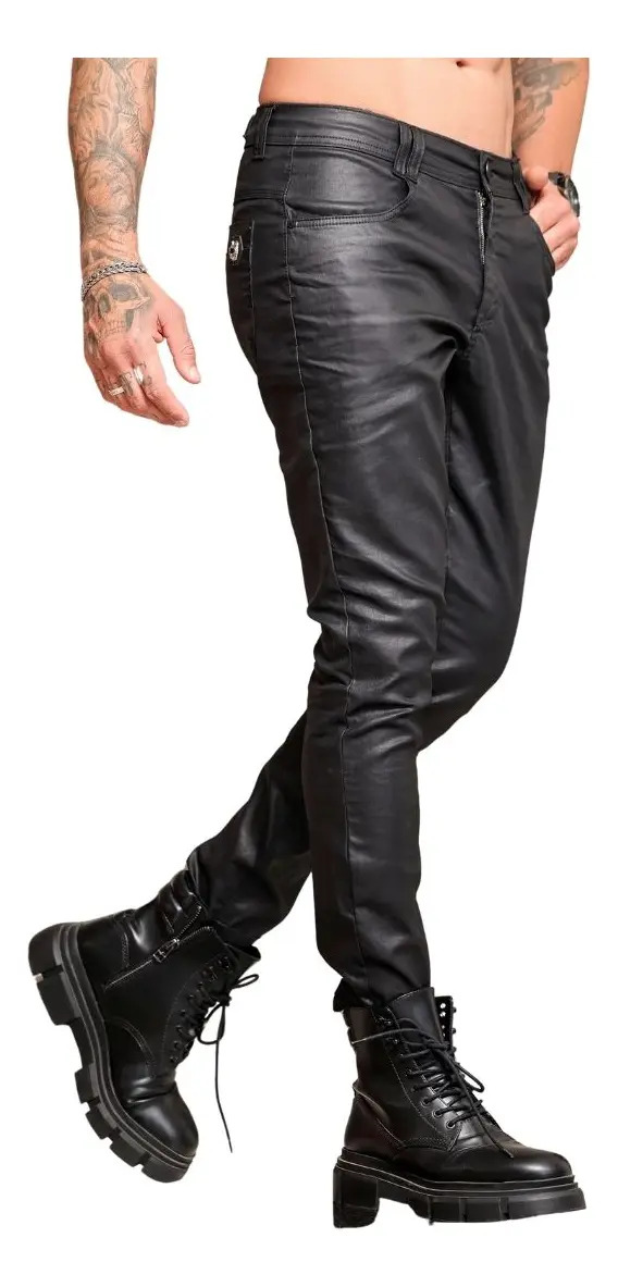 Calça Masculina Preta Estilosa e Sofisticada Pit Bull Jeans 3