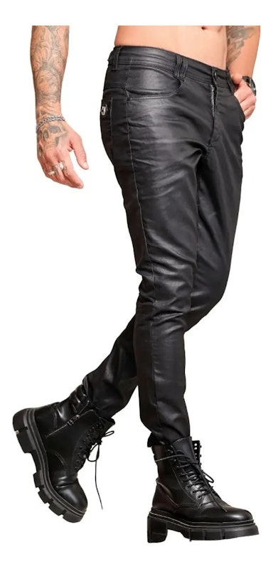 Calça Masculina Preta Estilosa e Sofisticada Pit Bull Jeans 3