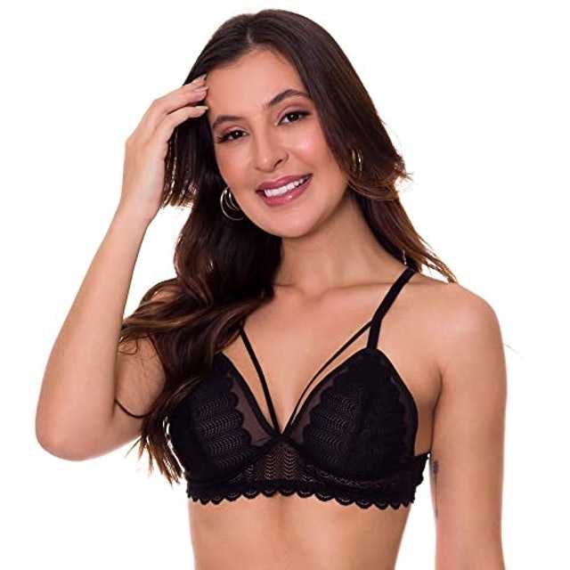 Conjunto de Lingerie Sutiã Strappy em Renda Sem Bojo 3
