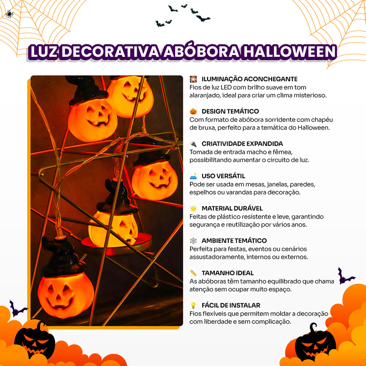 Pisca-Pisca LED Halloween Jack O’Lantern 2
