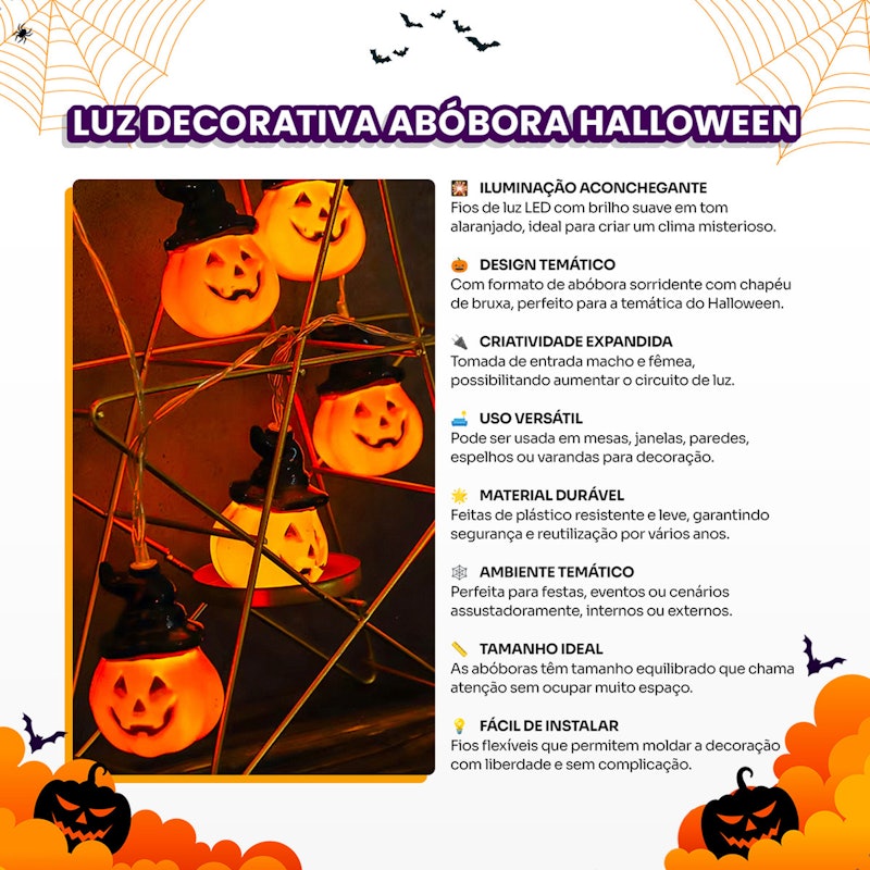 Pisca-Pisca LED Halloween Jack O’Lantern 2