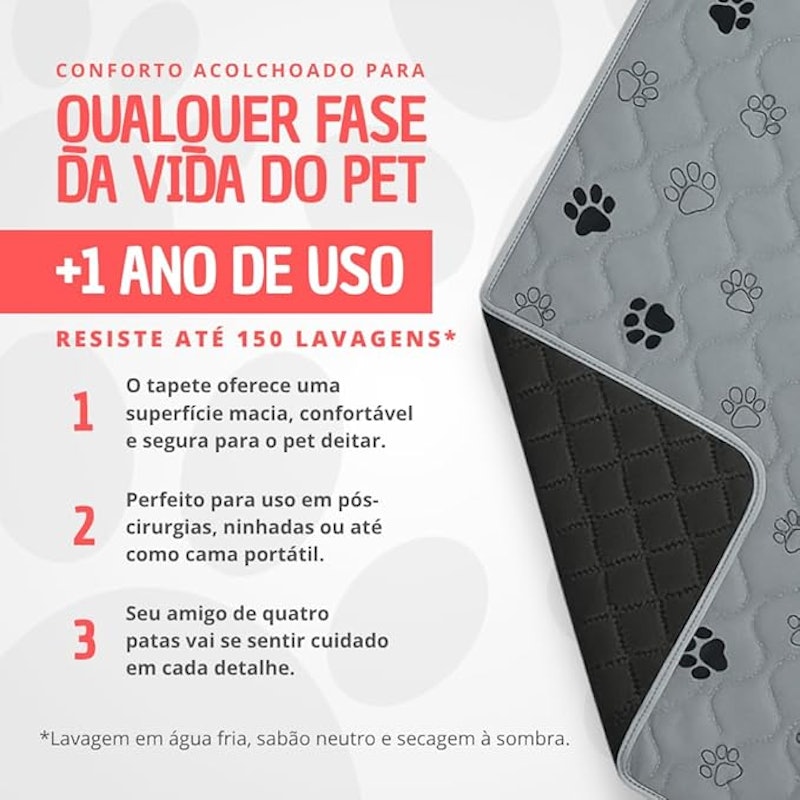 Tapete Higiênico Pet Reutilizável Grande 3