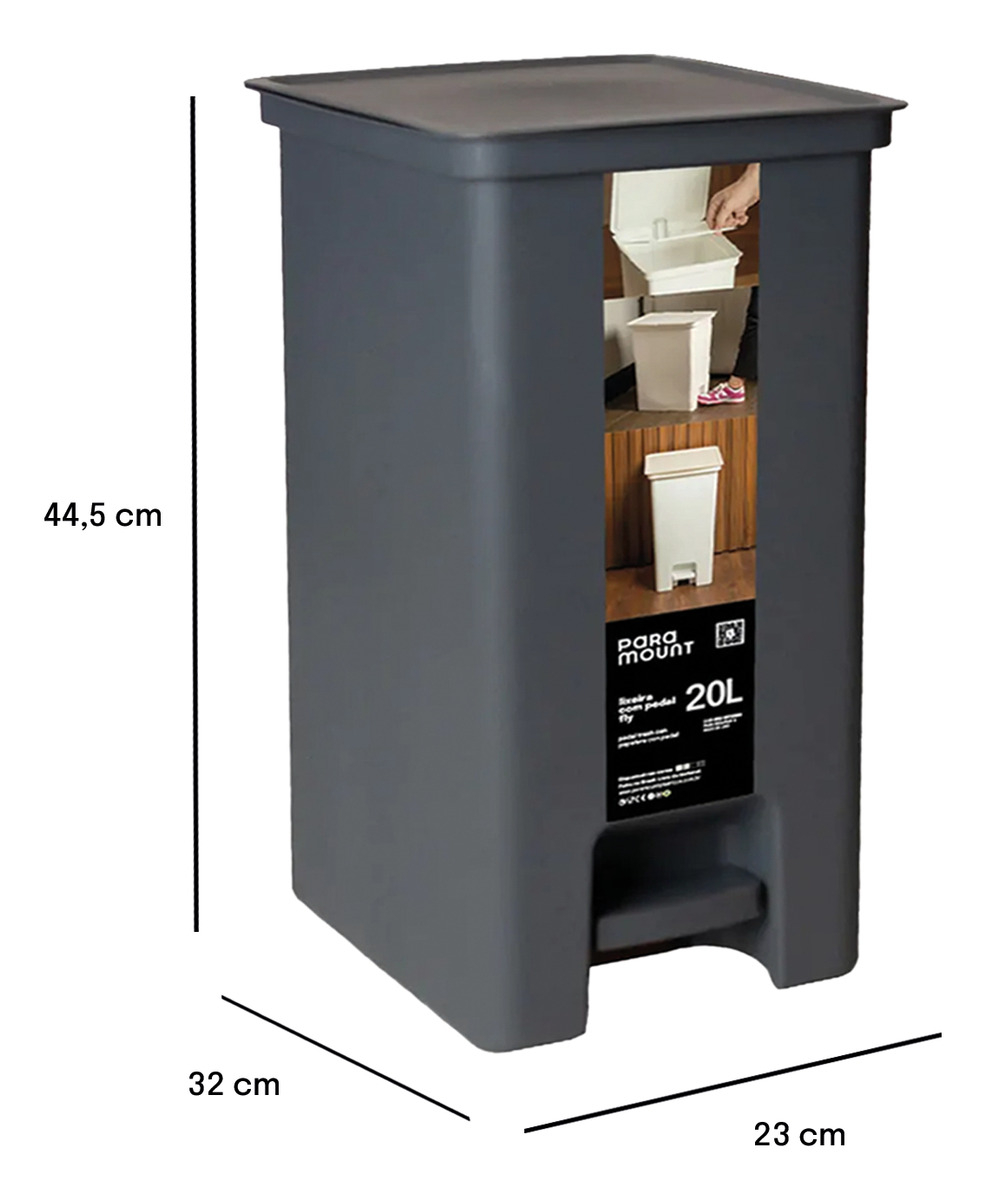 Lixeira c/ Pedal 20 L Paramount 2