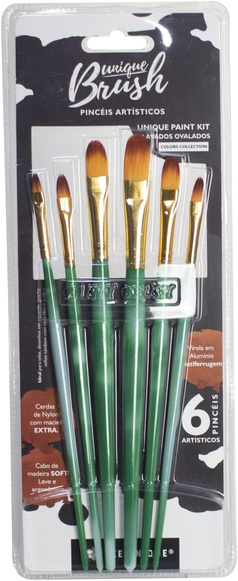 Kit de 6 Pincéis Lavados Ovalados 1