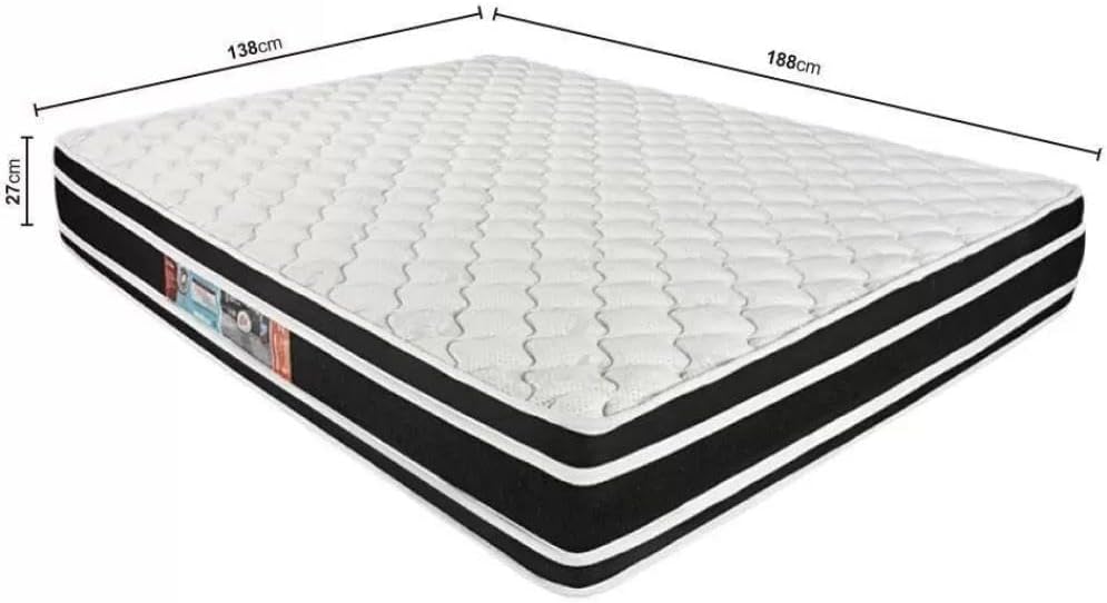Colchão Castor Espuma D33 Black e White AIR DF Queen - 1,58x1,98x27cm 2