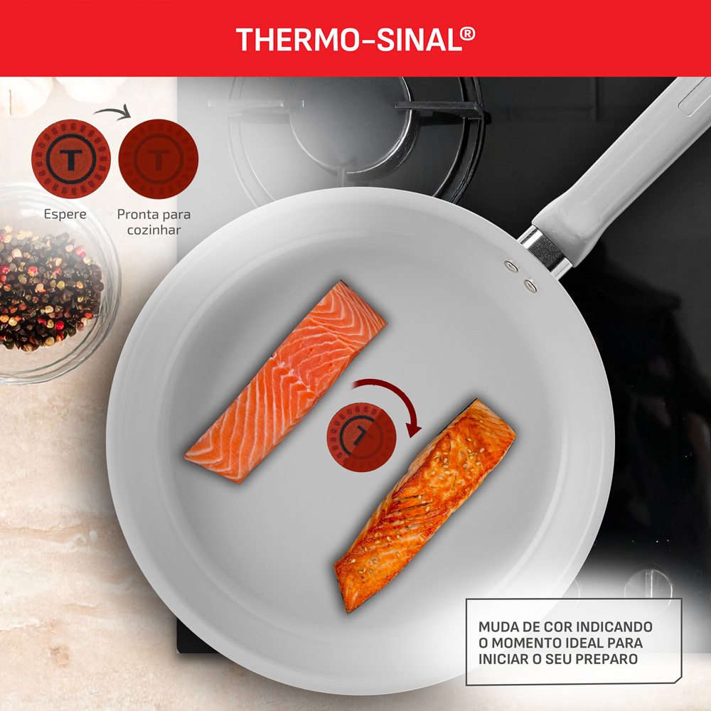 Frigideira Funda Tefal Refresh Ceramic Cinza 5