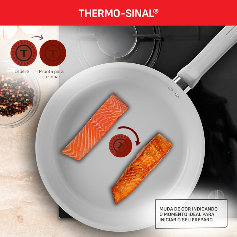 Frigideira Funda Tefal Refresh Ceramic Cinza 5