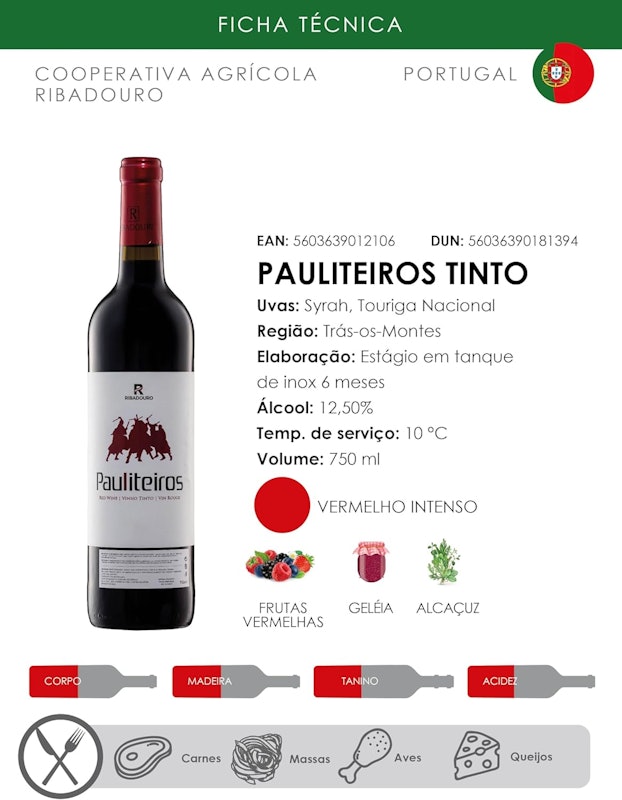 Vinho Tinto Pauliteiros 2