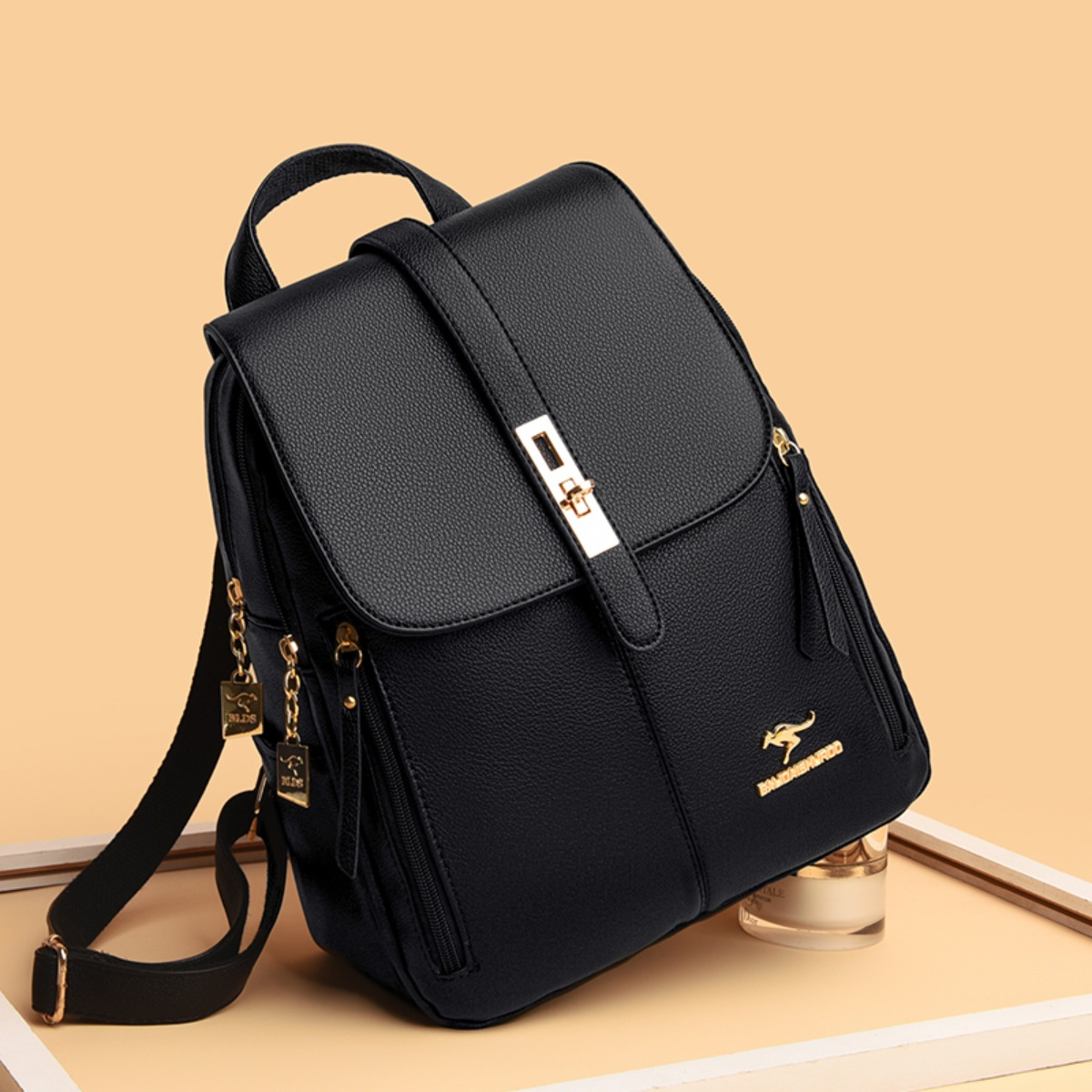 Mochila Feminina de Couro PU Antifurto HUMITA 4