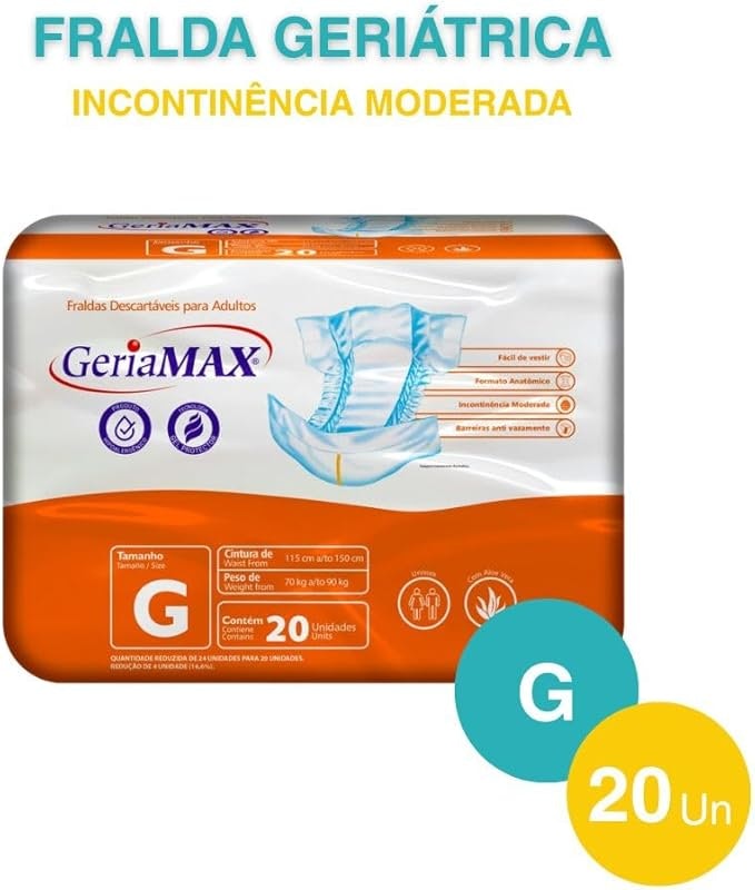 Fralda Descartável Geriátrica Geriamax G 5