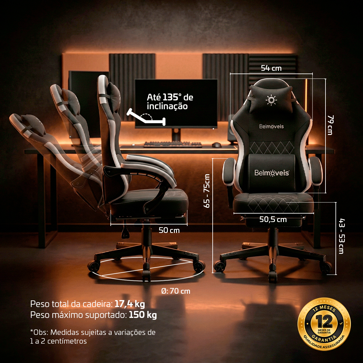 Cadeira Gamer Belmóveis 5