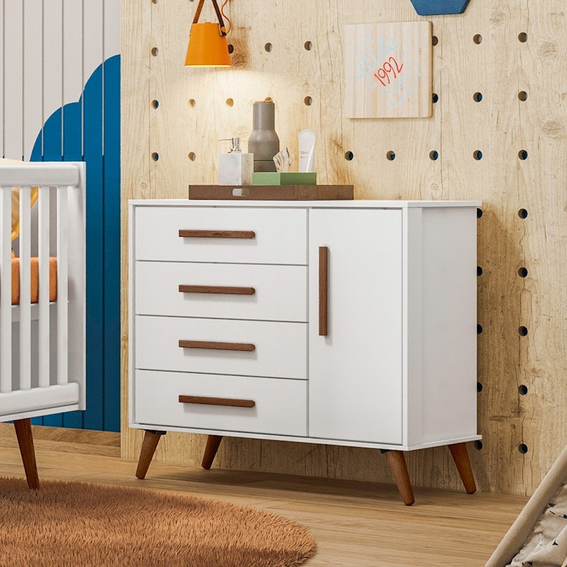 Cômoda Sapateira Q Encanto Retrô 1 Porta e 4 Gavetas 2