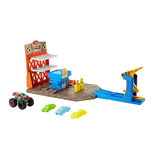 Hot Wheels Monster Trucks Pista de Brinquedo Estação de Explosão 3