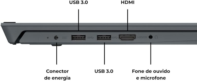Notebook Positivo Vision C15 Lumina Bar Celeron 8 GB RAM e 128 GB 5