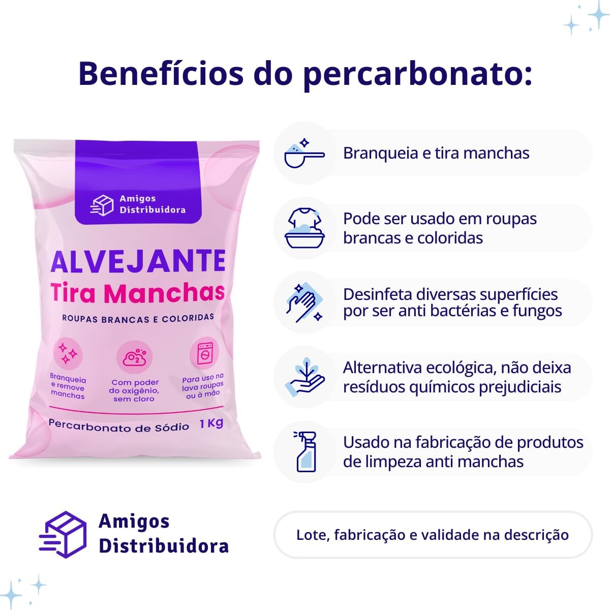 Percarbonato de Sódio Alvejante Sem Cloro 1 kg 3
