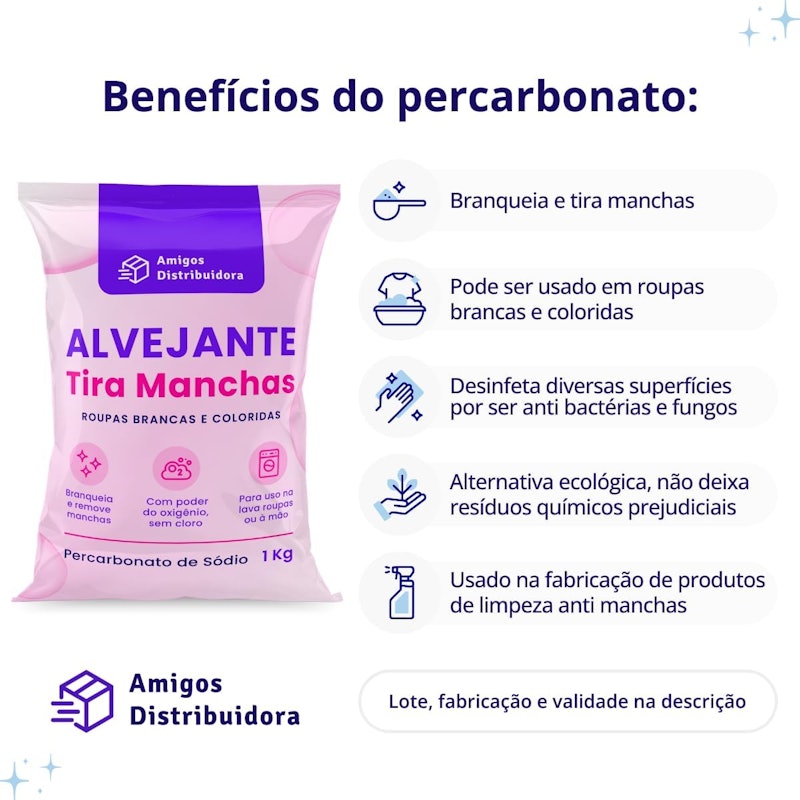 Percarbonato de Sódio Alvejante Sem Cloro 1 kg 3