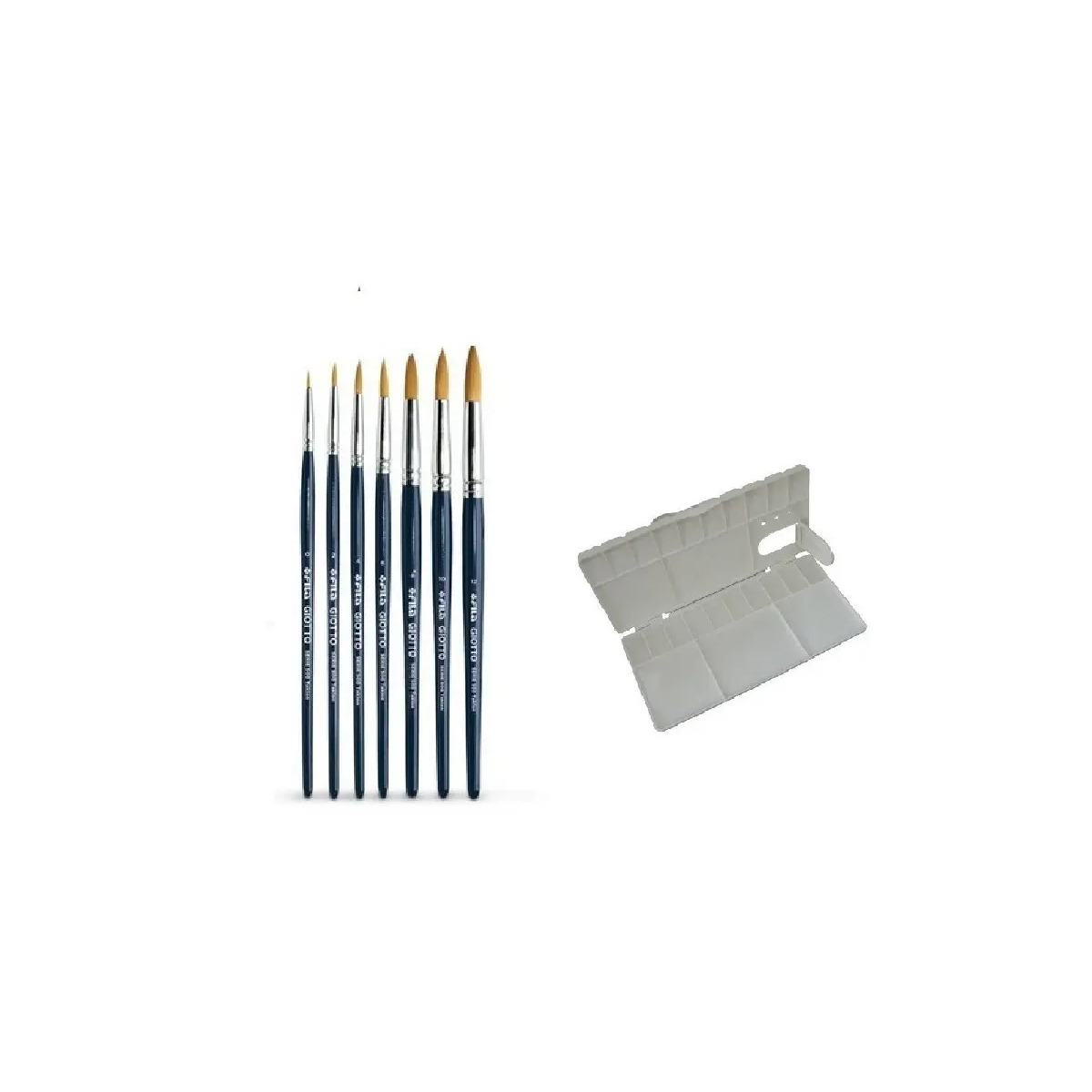 Kit Pincel Giotto Taklon Redondo Série 500 7 Pincéis 1