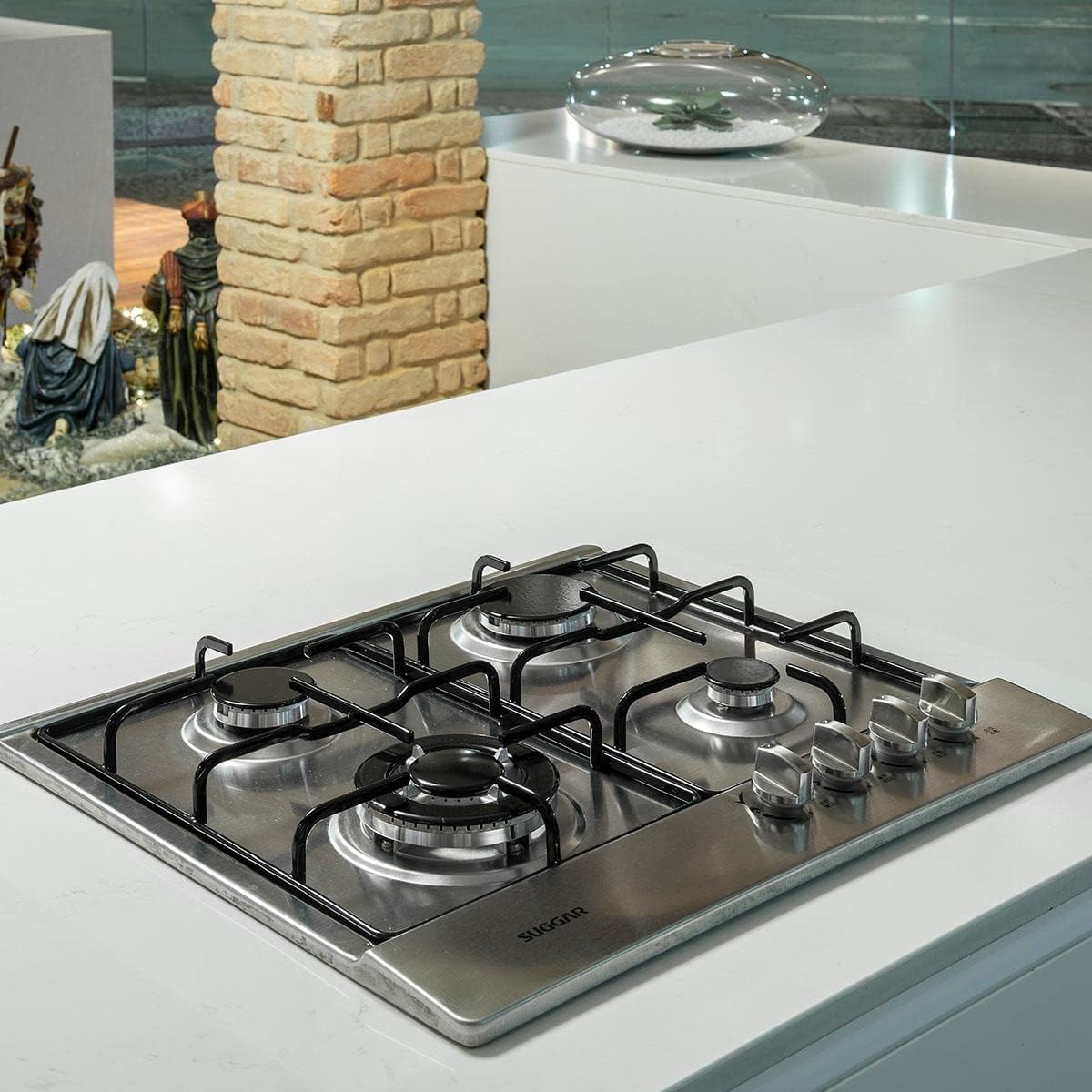 Fogão de Mesa Cooktop 4 Bocas Aço Inox à Gás Suggar 2