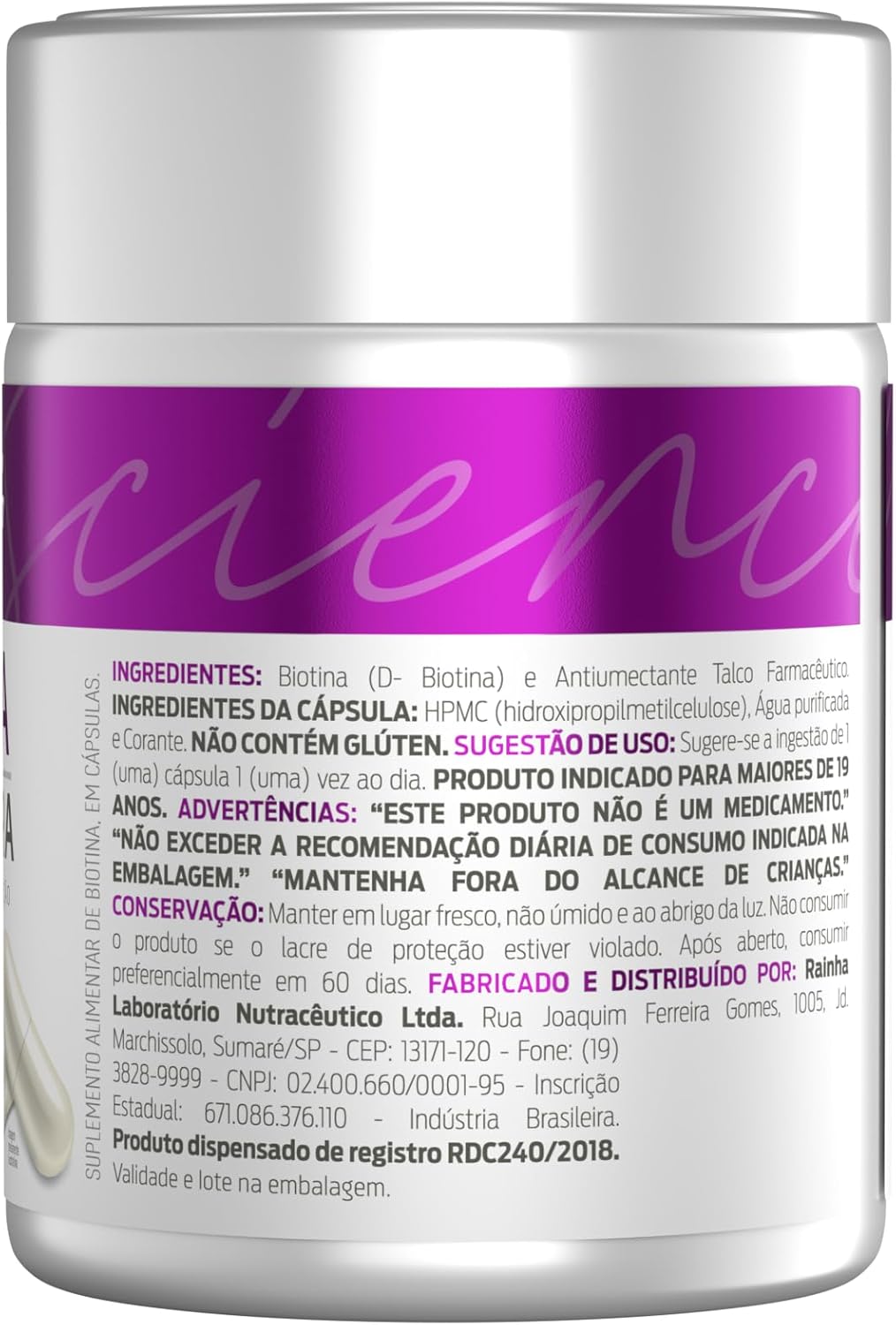 Biotina 100% Pura Bodyaction 2