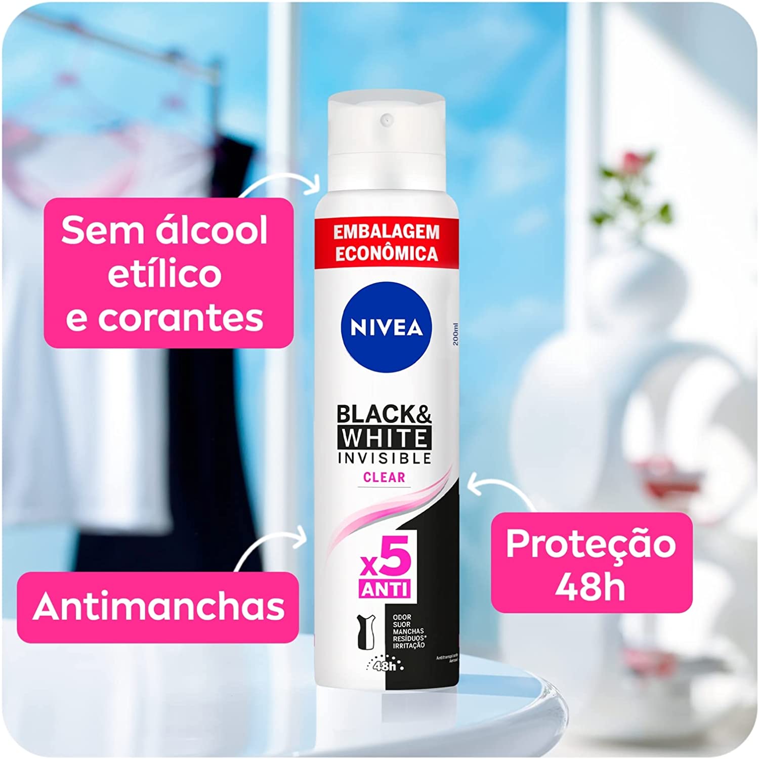 Desodorante Nivea Invisible Black & White 3