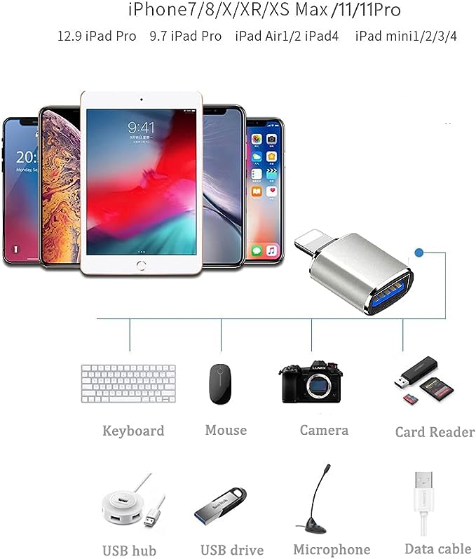 Adaptador Portátil Lightning para USB 3.0 3