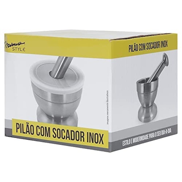 Pilão com Socador em Inox Base Antideslizante  5