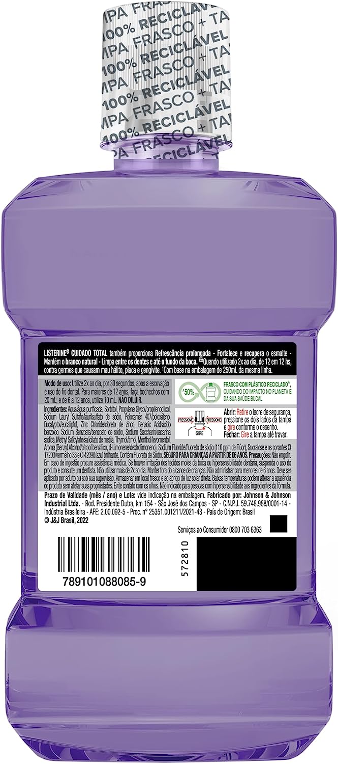 Listerine Cuidado Total Refrescância Suave Sem Álcool 2