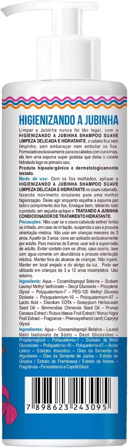 Shampoo Higienizando A Jubinha Suave Limpeza Delicada e Hidratante  2
