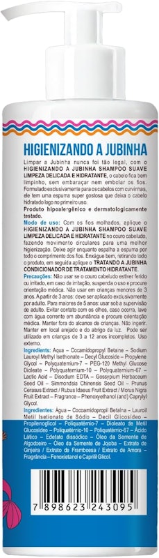 Shampoo Higienizando A Jubinha Suave Limpeza Delicada e Hidratante 2