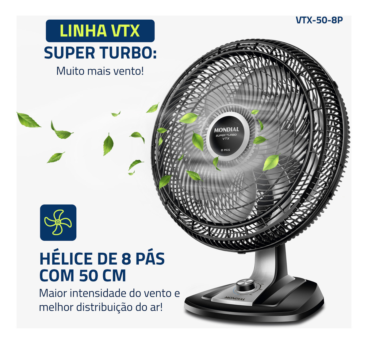 Ventilador de Mesa Turbo 8 Pás 2
