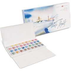 Conjunto de Aquarelas White Nights 36 Cores