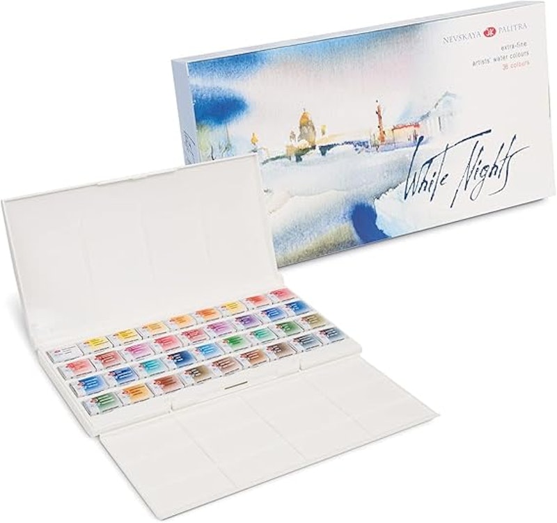 Conjunto de Aquarelas White Nights 36 Cores 1