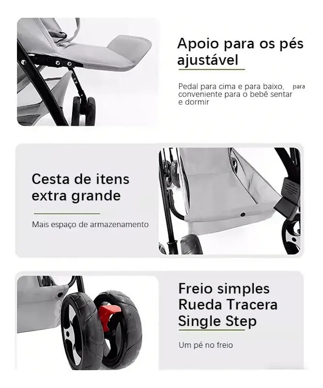 Carrinho de Bebê para Gêmeos Galzerano 5