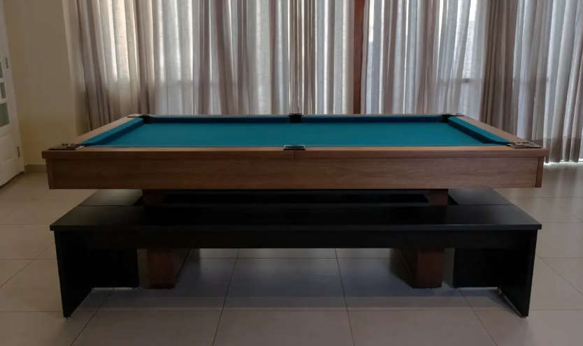 Mesa de Sinuca e Jantar com 2 Bancos 3